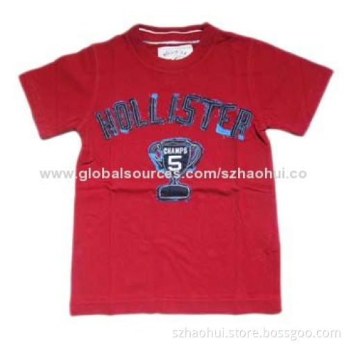 Boy's Custom Design Round Neck Premium Cotton T-shirt, Made of 100% Cotton, OEM Orders are Welcome